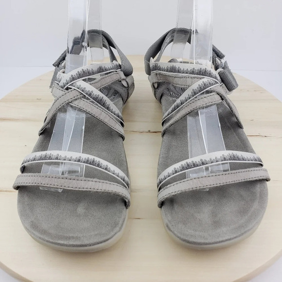 Women's Merrell Moon Sandals Sz 9 Gray Outdoor Performance Strappy Comfort Shoes - Picture 3 of 11